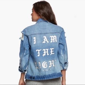 SPIRITUAL GANGSTER denim jacket - I am the light🧘🏻‍♀️